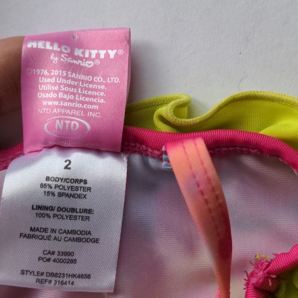 2T Girl Hello Kitty Swim Suit - Picture 9 of 10
